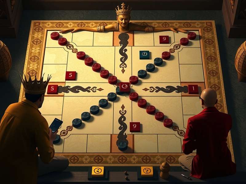 Ludo King game board on mobile screen