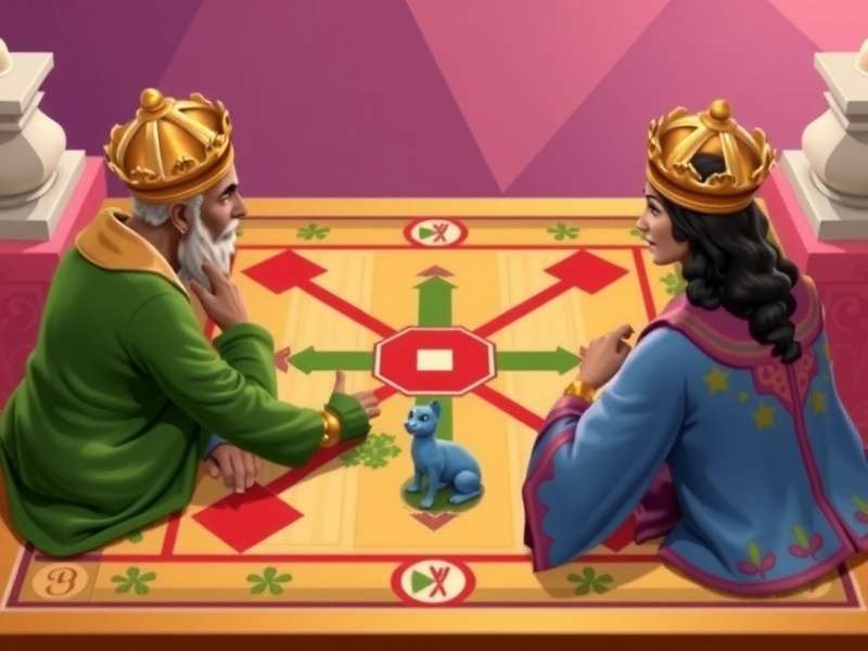 Ludo King Gameplay Interface showing tokens and dice
