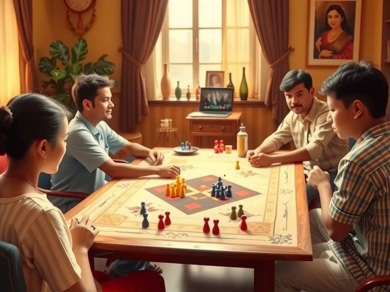 Friends playing Ludo King online together on mobile devices