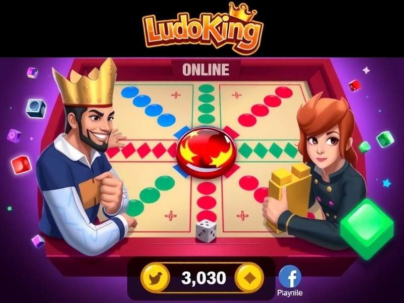 Online Ludo King gameplay on mobile devices showing multiplayer interface