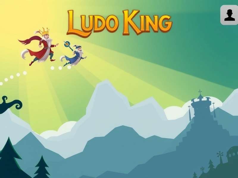 Ludo King game running on a laptop screen with four players