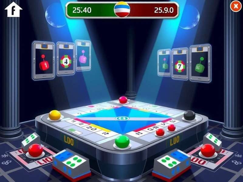 Strategic Ludo board with tokens in winning positions