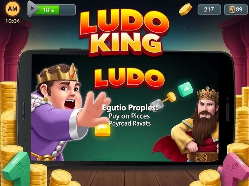 Ludo King game being played on a PC monitor with colorful board and dice