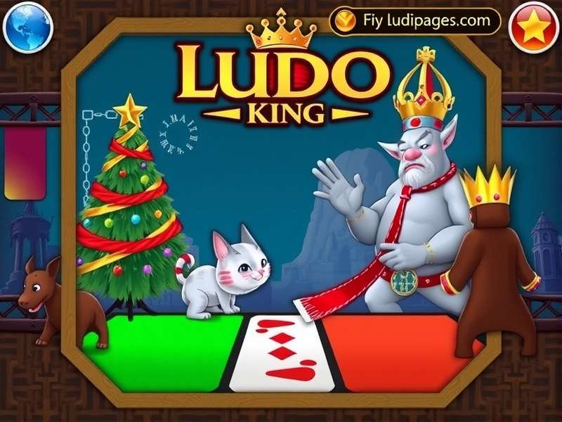 Ludo King gameplay on mobile phone showing colorful board and dice