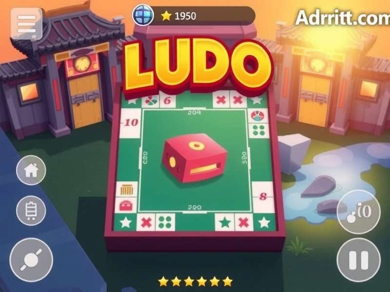 Ludo King Android gameplay on mobile with colorful board and dice