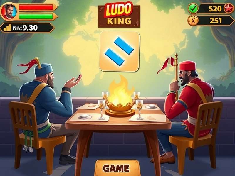 Ludo King gameplay multiplayer session with 4 players on a vibrant board